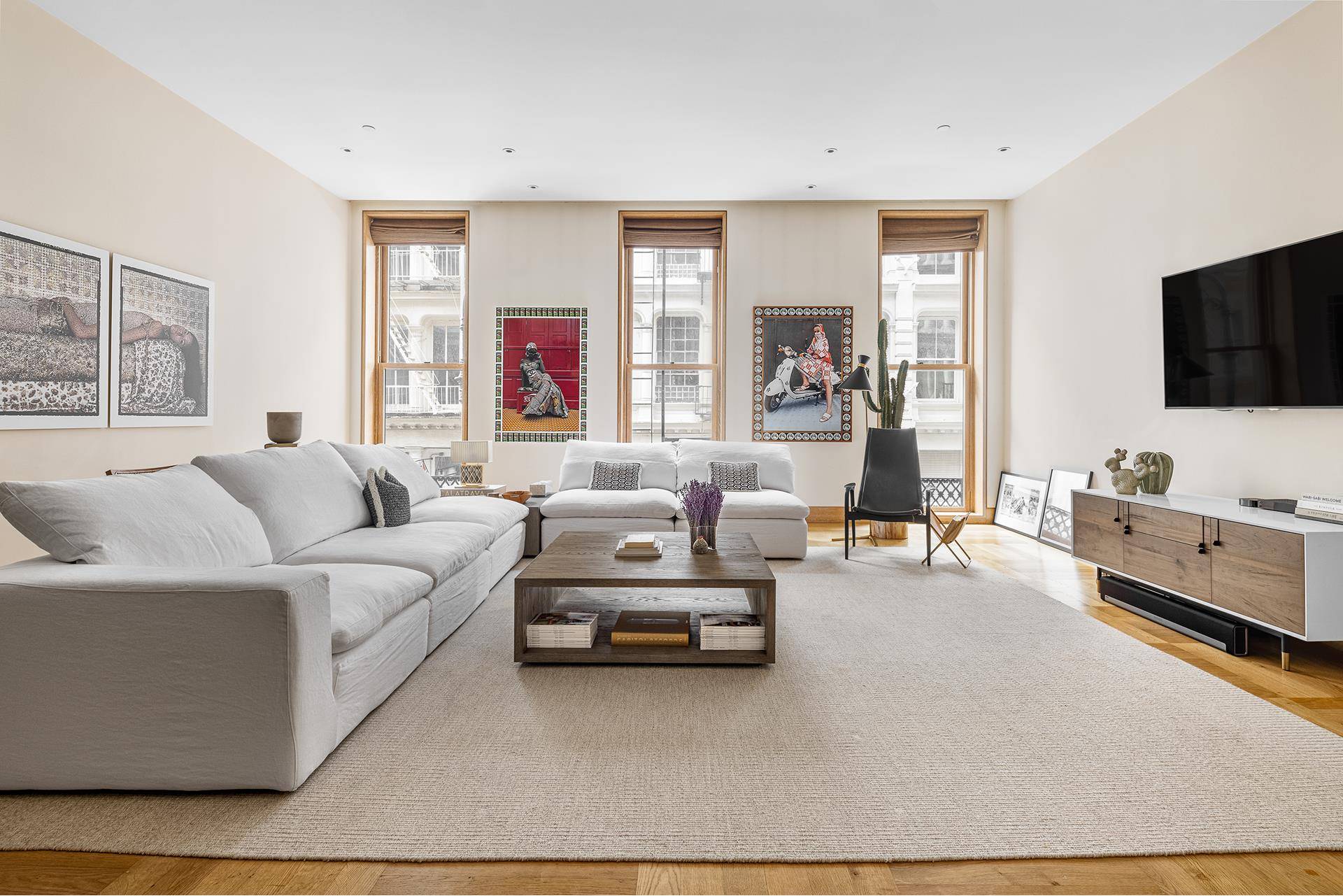 Located in the heart of Soho's Historic Cast Iron District, this modern and sleek loft offers the perfect balance of old world New York charm mixed with top of the ...