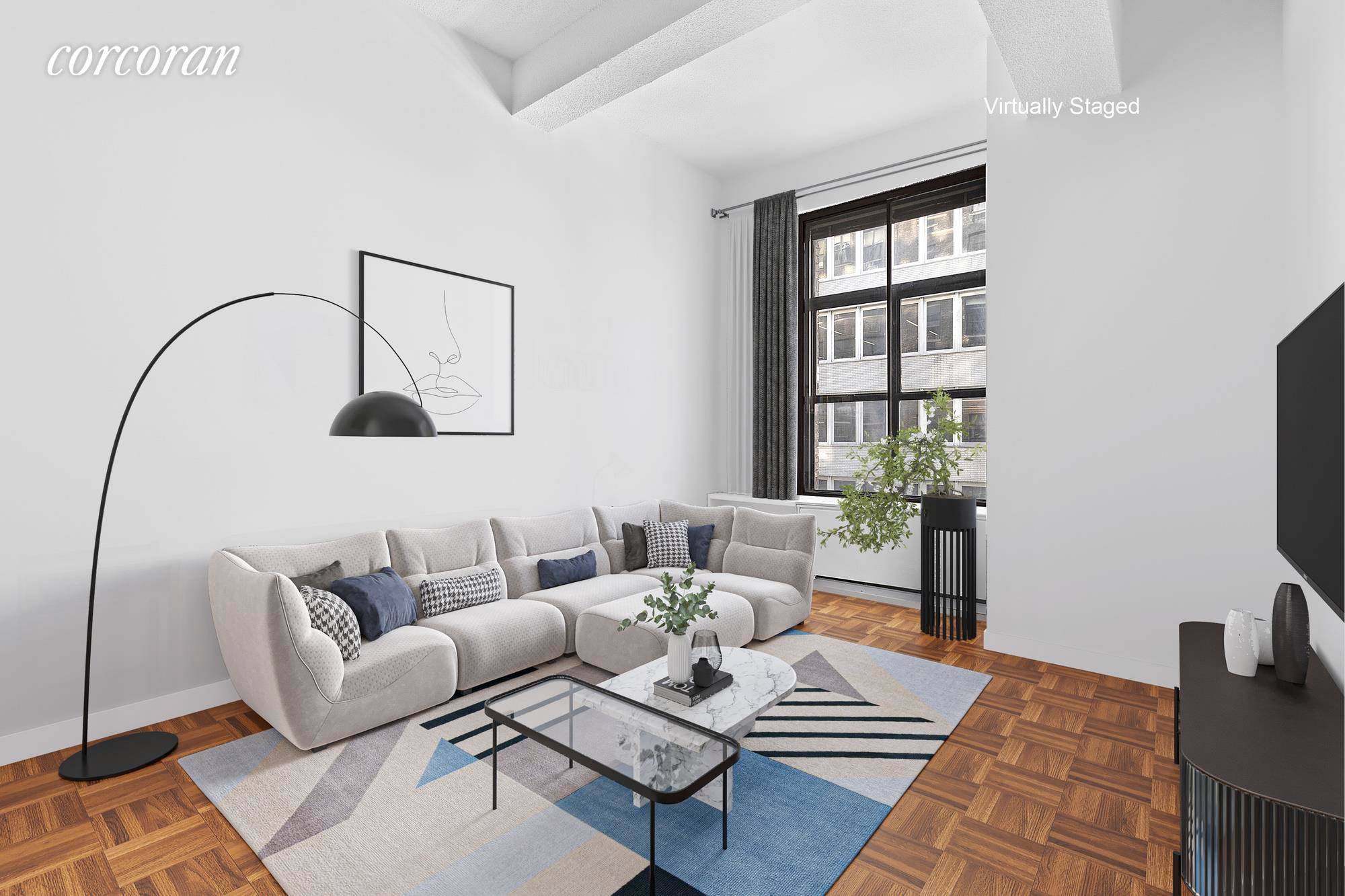 Beautiful Madison Avenue LOFT has a grand living room with soaring 11'9 foot ceiling and 8' foot window, the space can easily accommodate a large living room and dining room ...