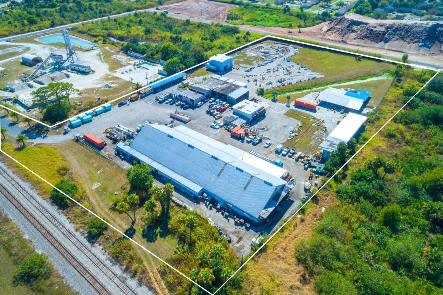 6. 47 acres of developed property, great rental potential for manufacturing or industrial.