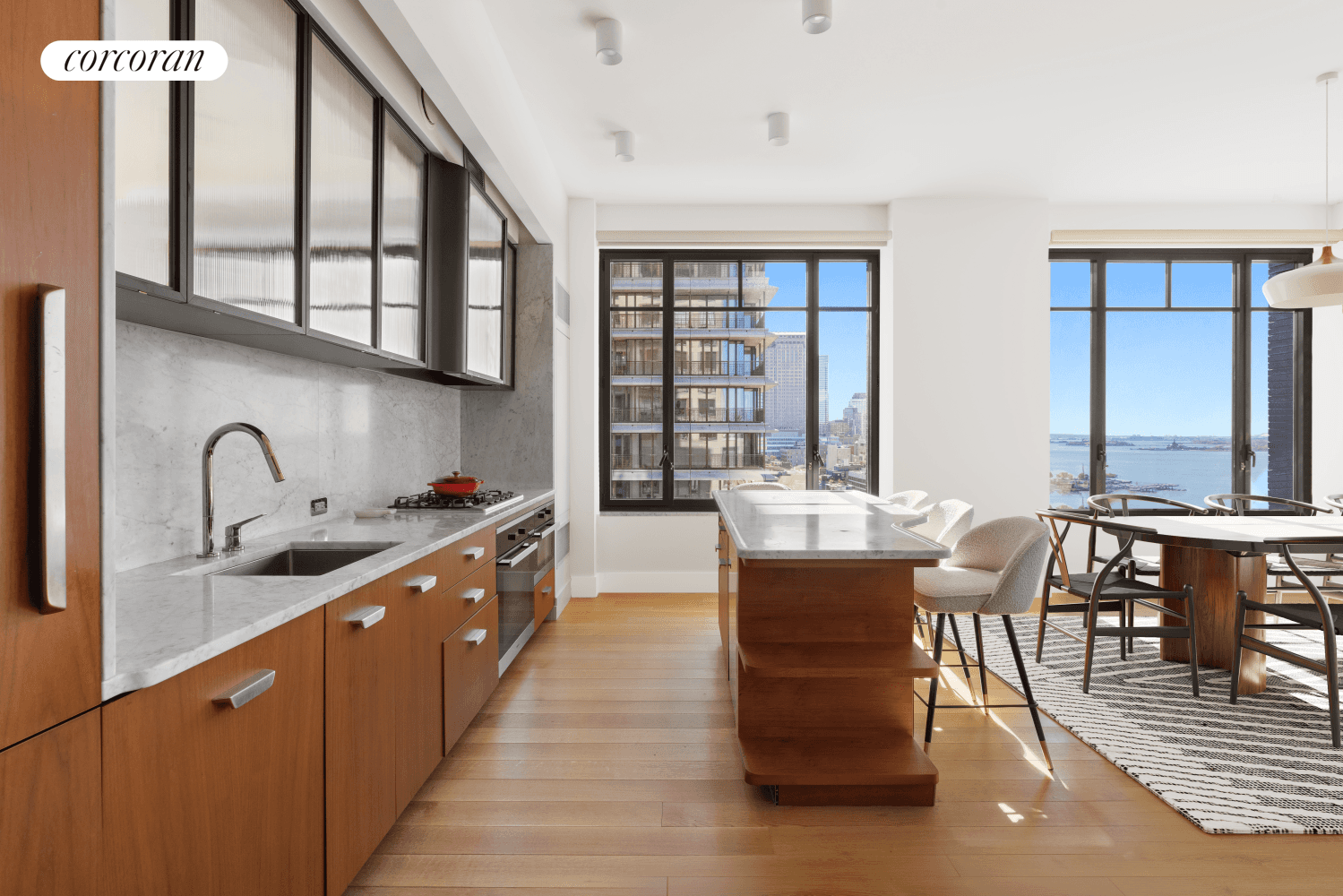 Terraced Home with Perfect Sunset Views over the Hudson River.