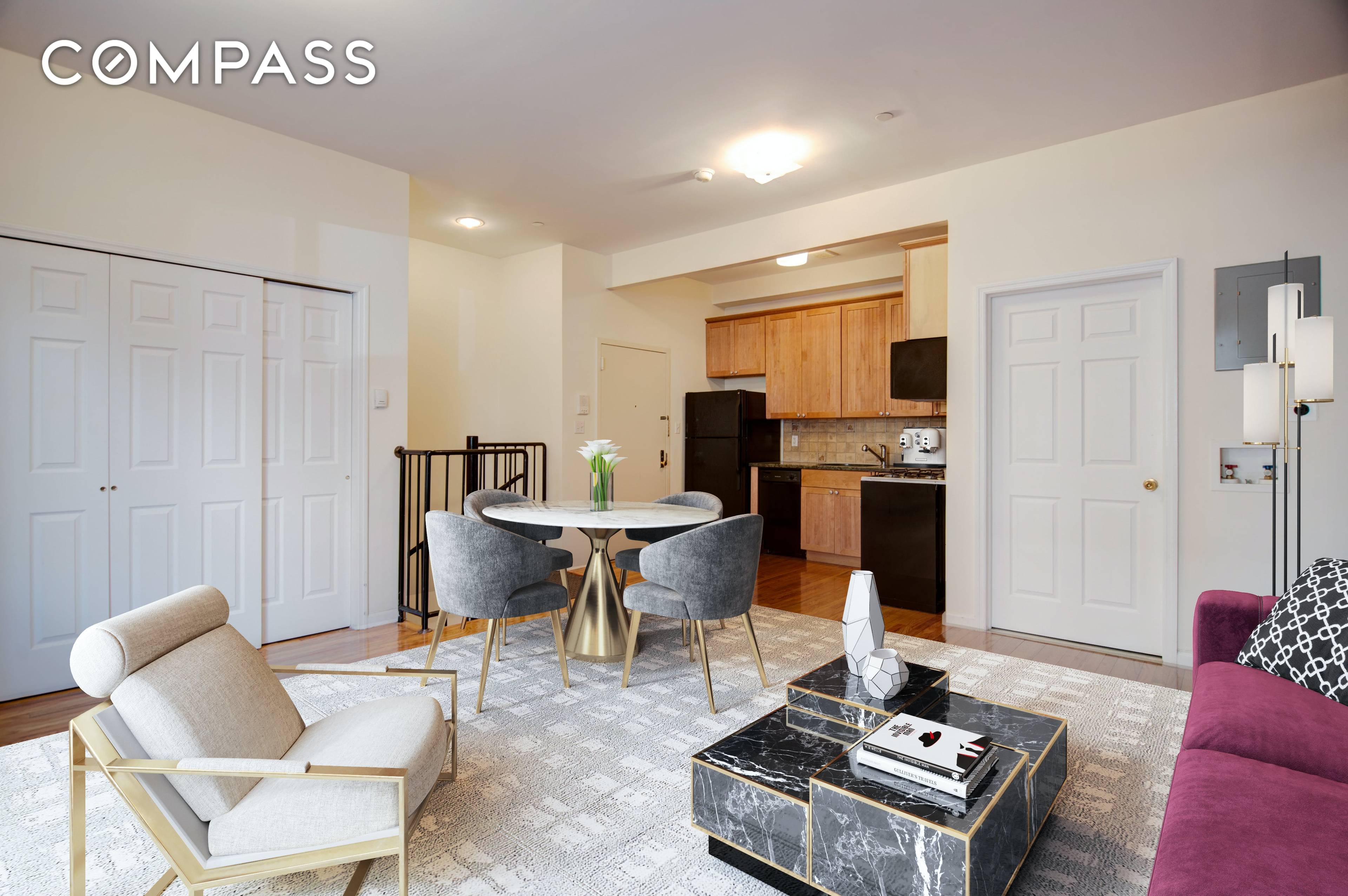 Williamsburg Massive Convertible 1BD 2BA Duplex with Exposed Brick, Stainless Steel Appliances, M W, D W, and Washer Dryer Easily made into a two bedroom space, this incredible duplex boasts ...