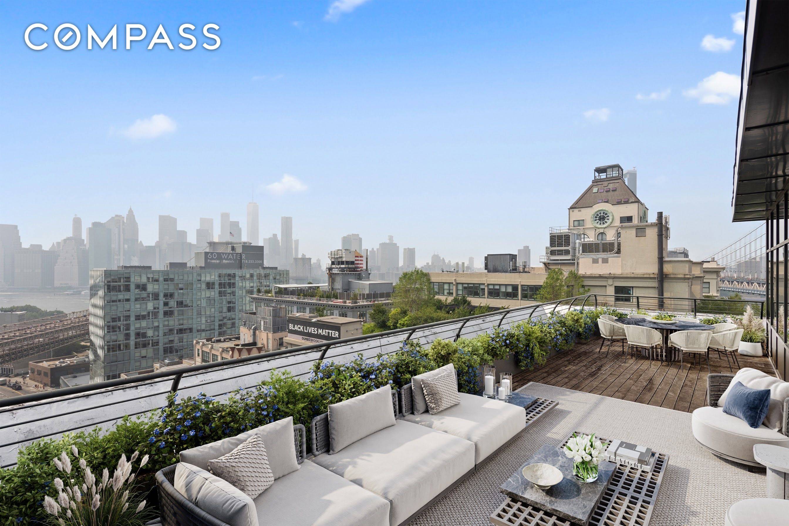 The ultimate Brooklyn lifestyle is found at this incredible DUMBO Penthouse.
