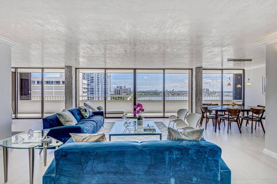 AS YOU ENTER YOUR DOUBLE DOOR ENTRY YOU WILL SEE THE MOST EXQUISITE VIEWS FROM YOUR FLOOR TO CEILING WINDOWS, OVER LOOKING THE BLUE ATLANTIC OCEAN AND THE INTER COASTAL ...
