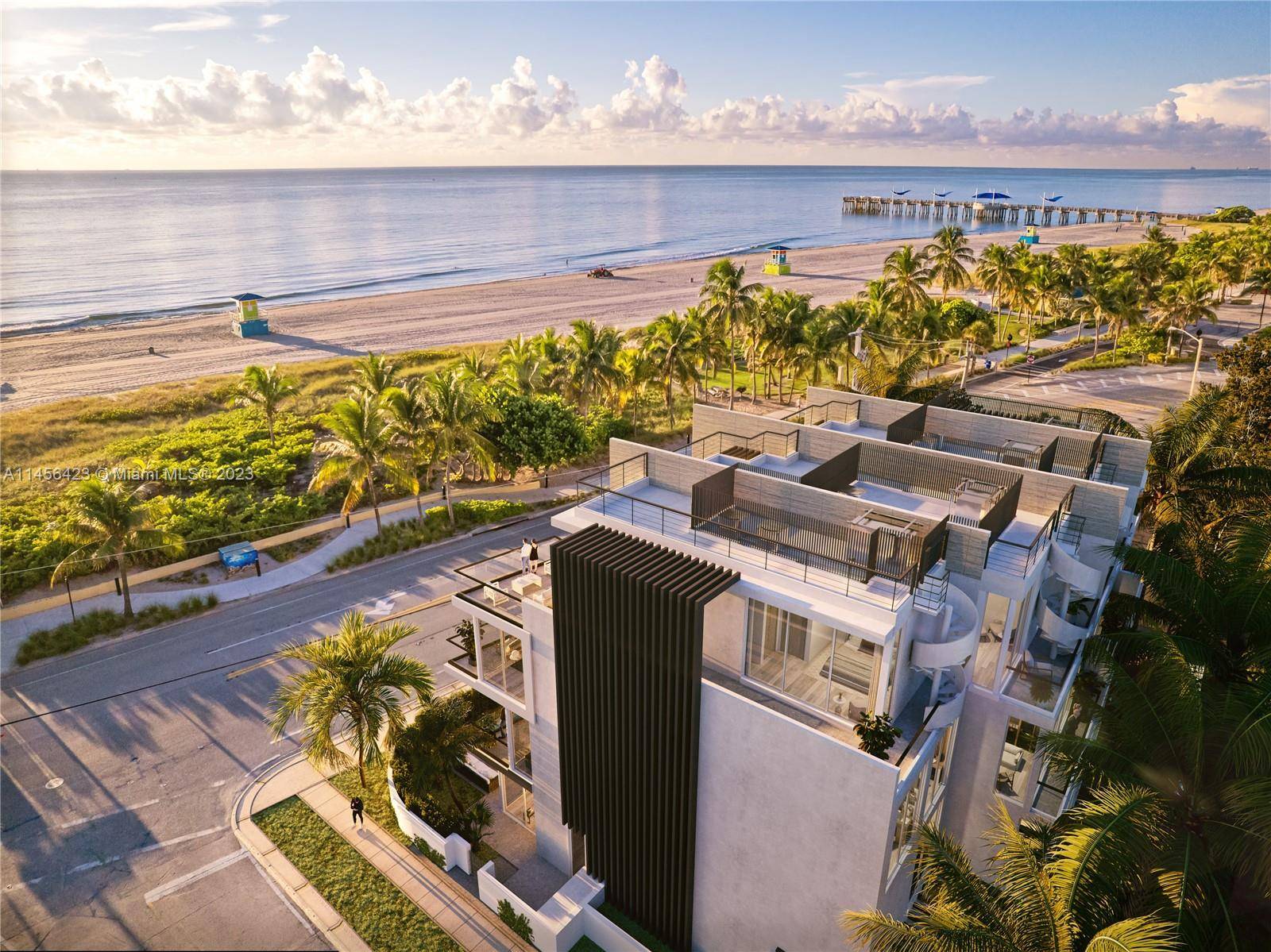 Ultra Luxurious NEW 4 Story Townhouse with Direct Unobstructed Ocean views and direct beach access steps away from Pompano Beach.