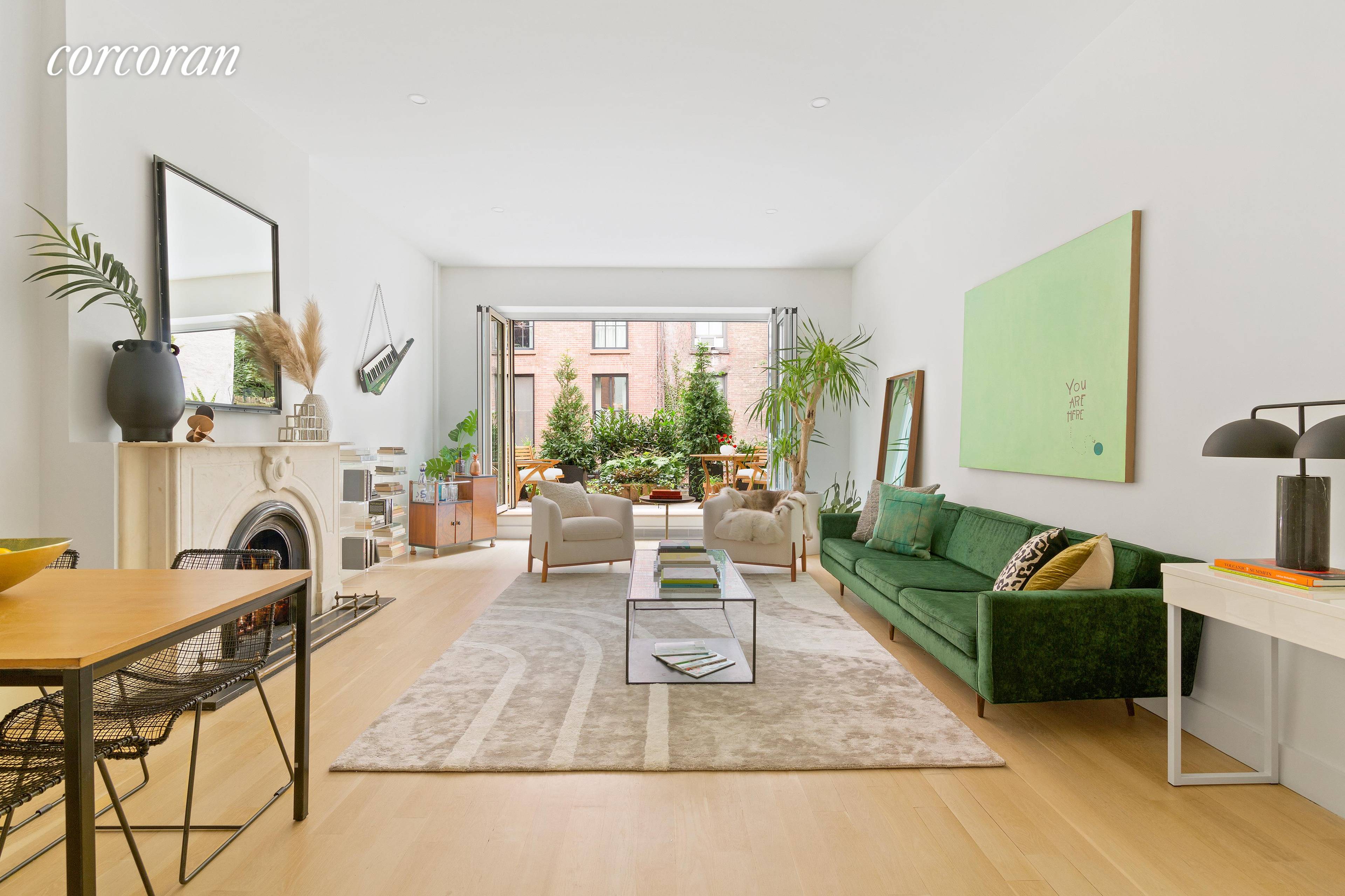 Lofty 10 foot ceilings, high designer renovation, lush planted terrace, and intimately sized pre war building make for truly the ultimate combination on this most beloved Greenwich Village block.