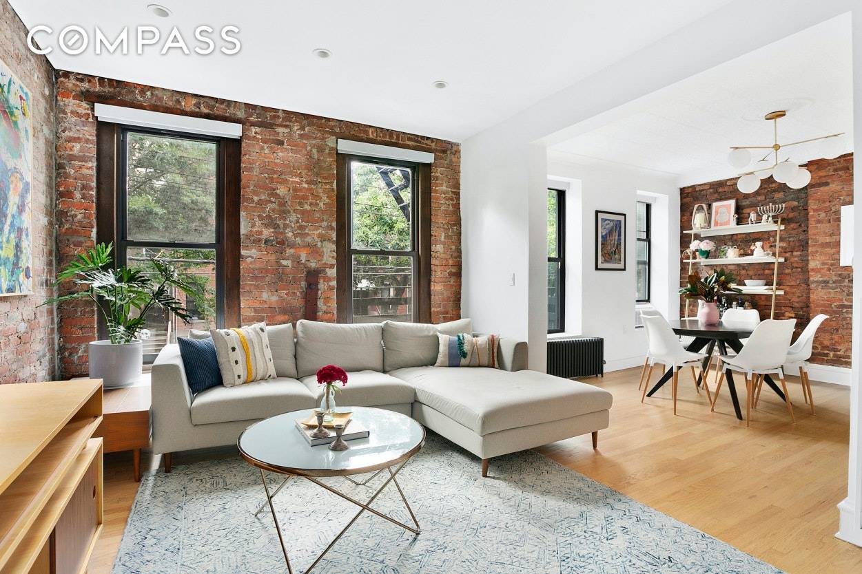 Spacious 2 Bed 2 Bath floor through co op in the heart of Carroll Gardens has smart storage, brand new custom built ins and charming exposed brick throughout, and a ...