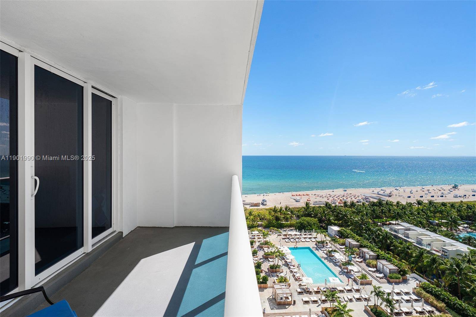 Stunning ocean and beach views from this 15th floor residence at the iconic Roney Palace.