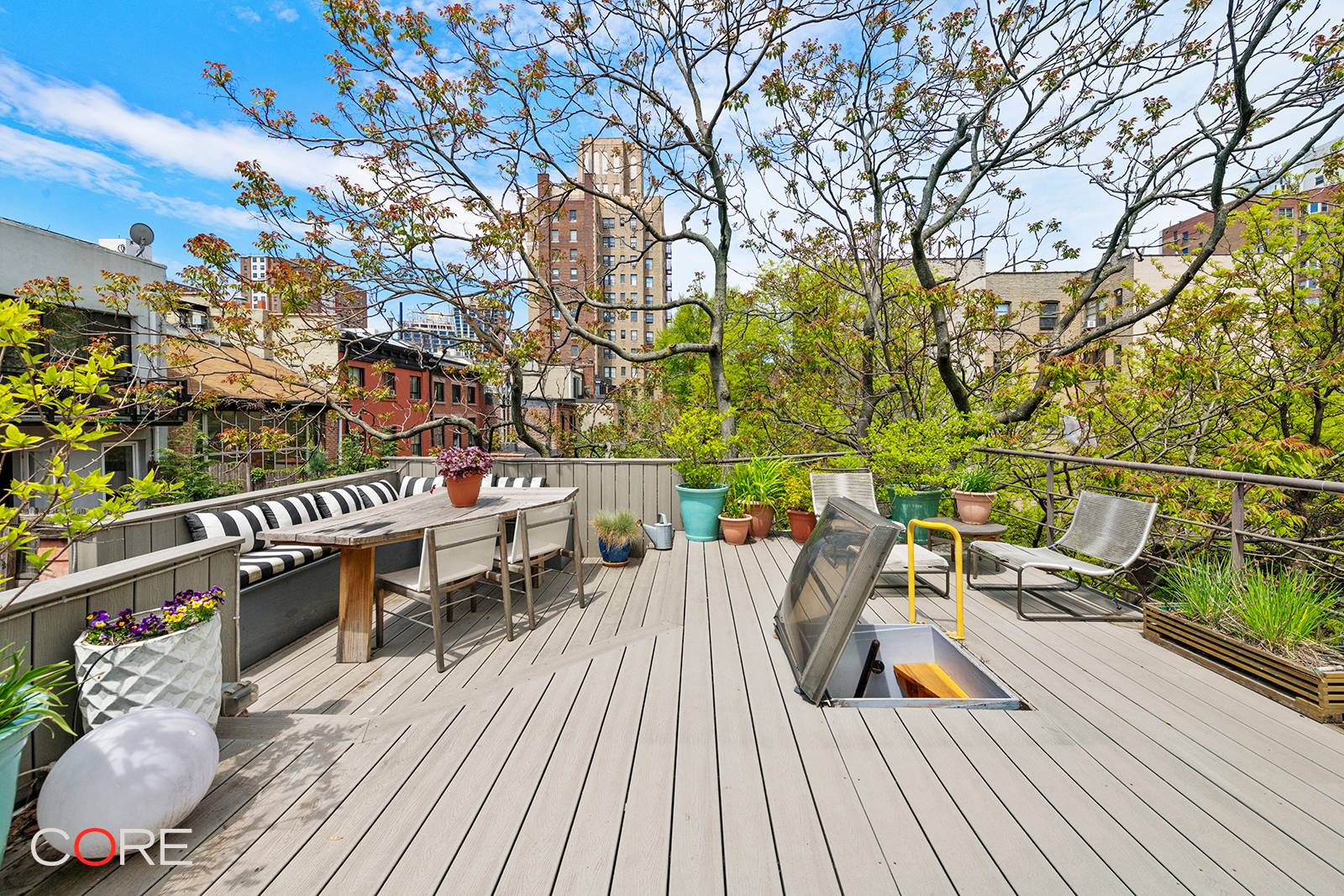 Rare opportunity to live in this romantic penthouse home that is located on one of the nicest, tree lined blocks in historic West Chelsea.