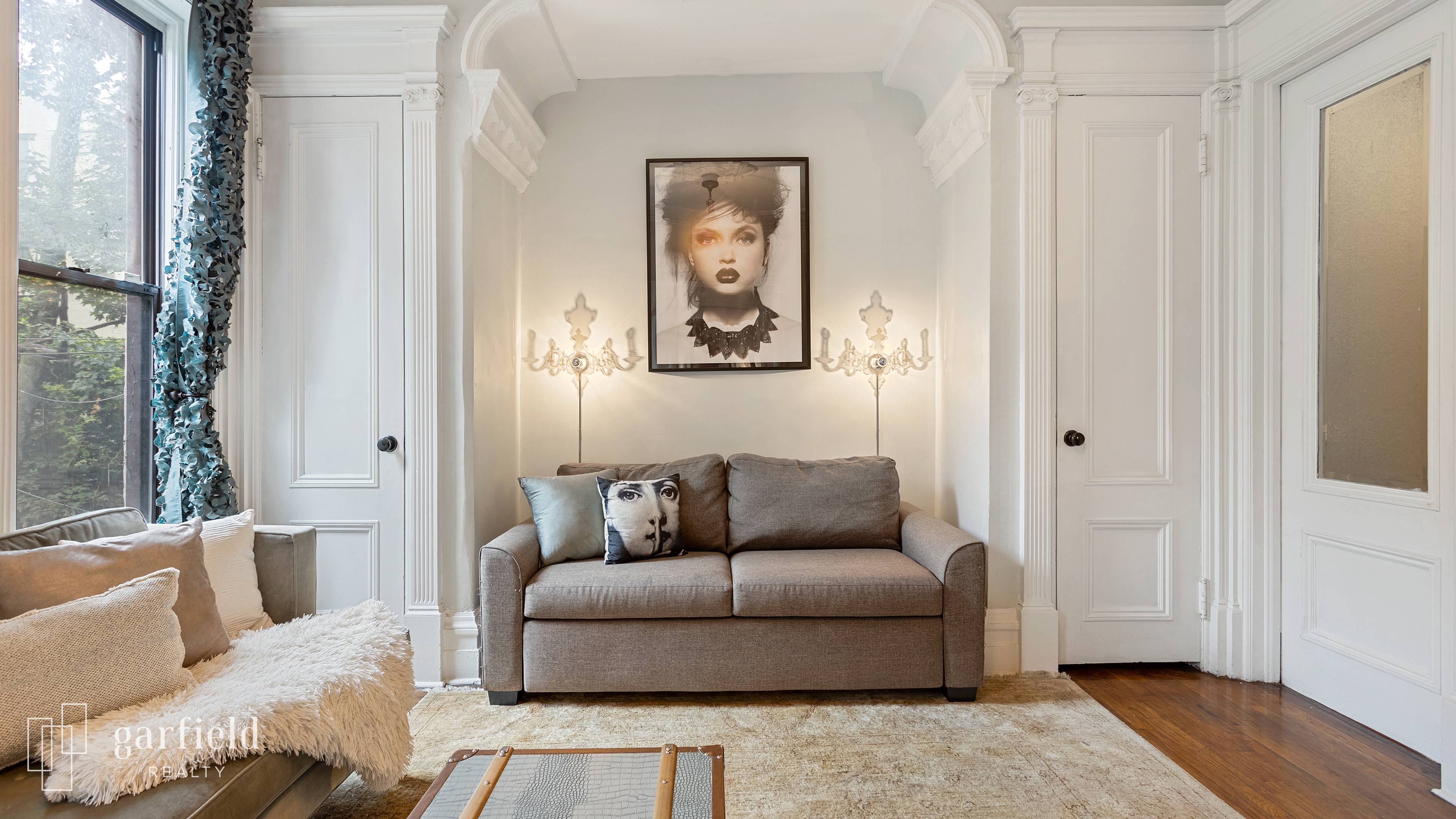 PRICE IMPROVEMENT ! Gracious and inviting from top to bottom, this handsome Neo Grec brownstone has been lovingly renovated and restoredan effortless marriage of old world elegance paired with chic, ...