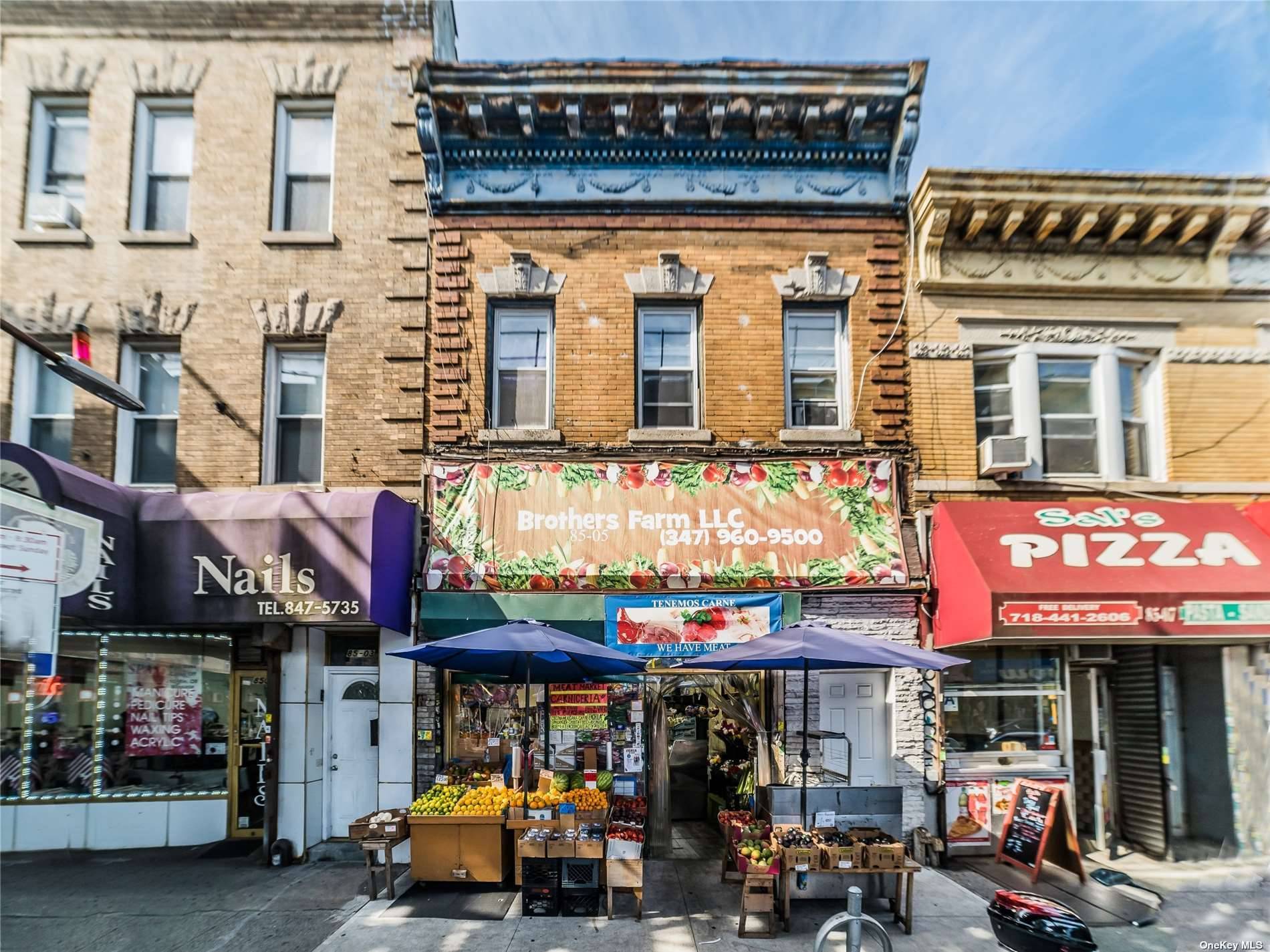 This mixed use 3 units property on Jamaica Ave seamlessly blends commerce with comfort.