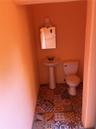 Shared bathrooms for guests in common patio