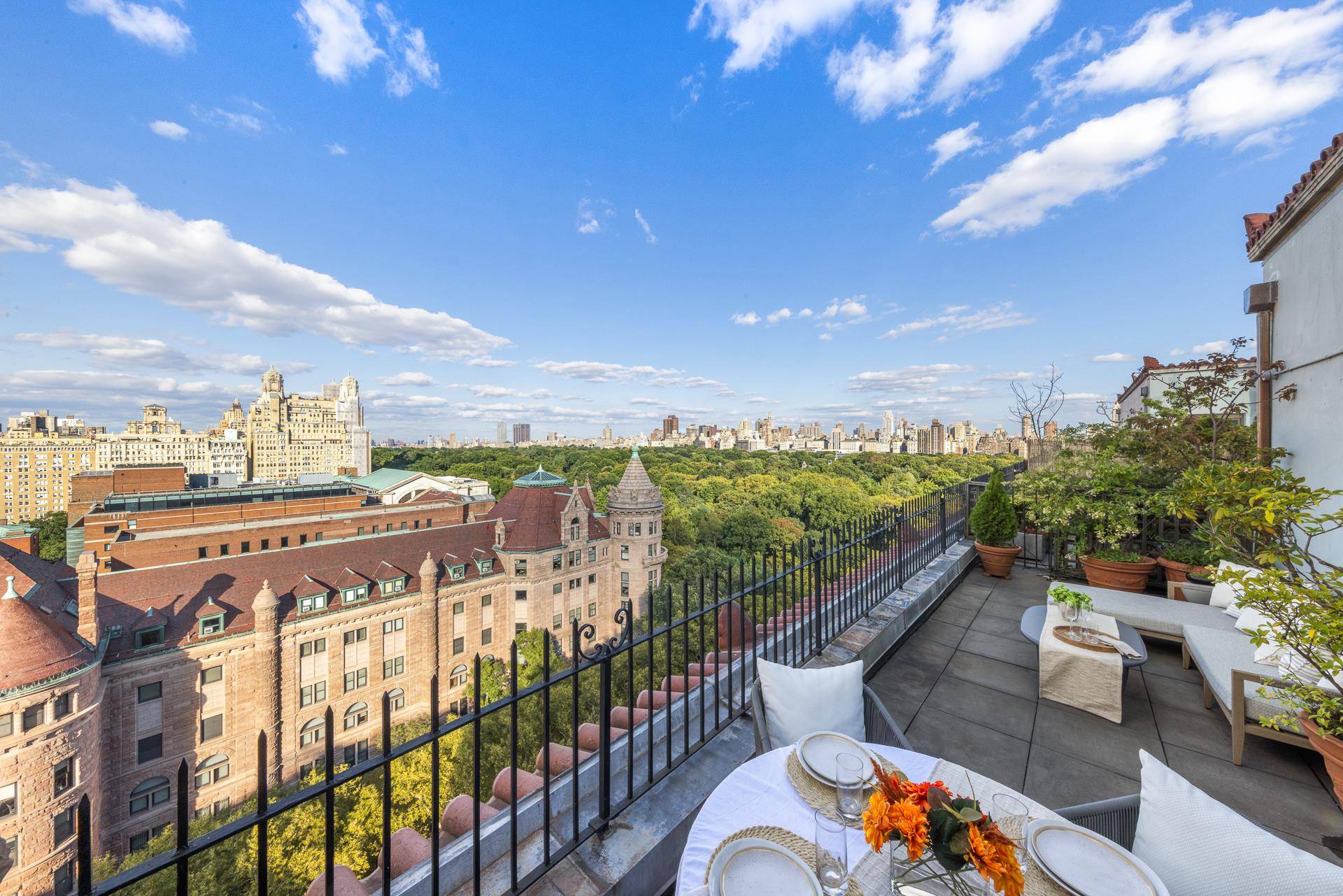 FALL IN LOVE ! with the most spectacular protected views from your TERRACE overlooking Central Park, the Museum of Natural History, miles of skyline, and a most joyful and peaceful ...