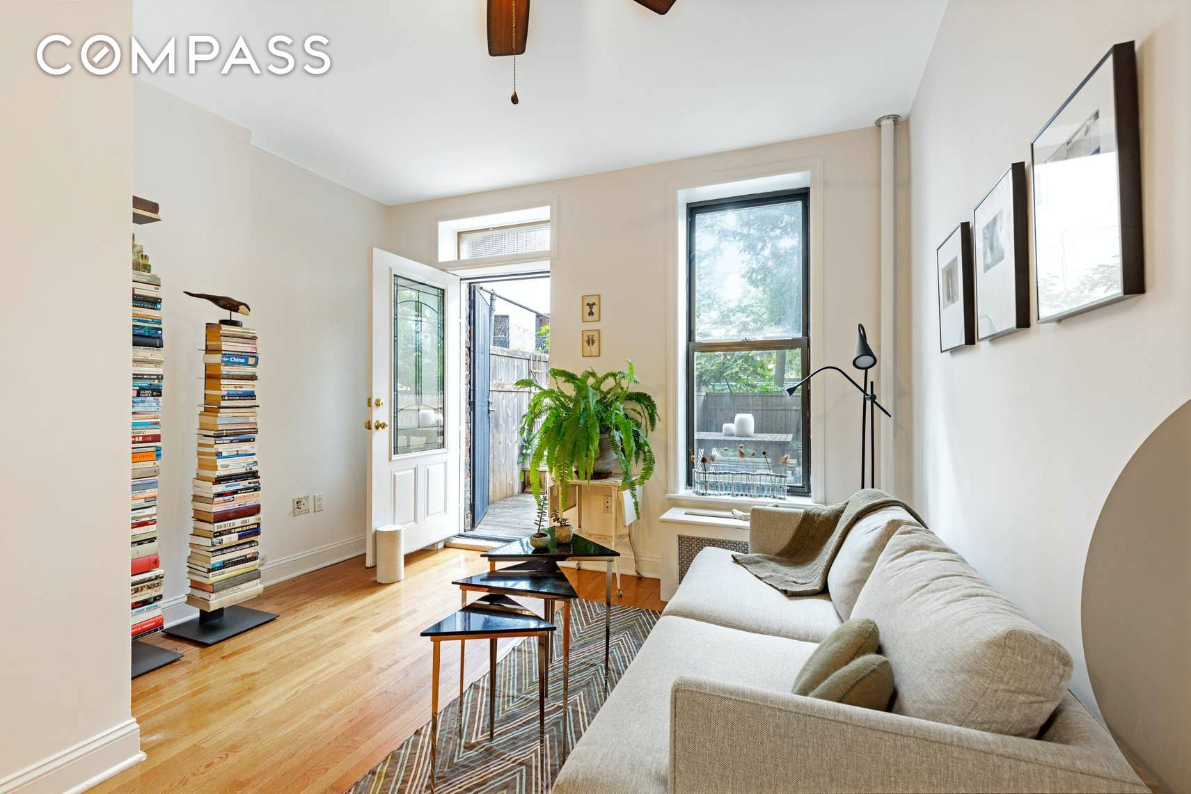 PRICED REDUCED ! Situated on a quiet stretch of Clinton Street in Carroll Gardens, this garden level apartment is a tranquil one bedroom, one bath oasis featuring a 400 square ...