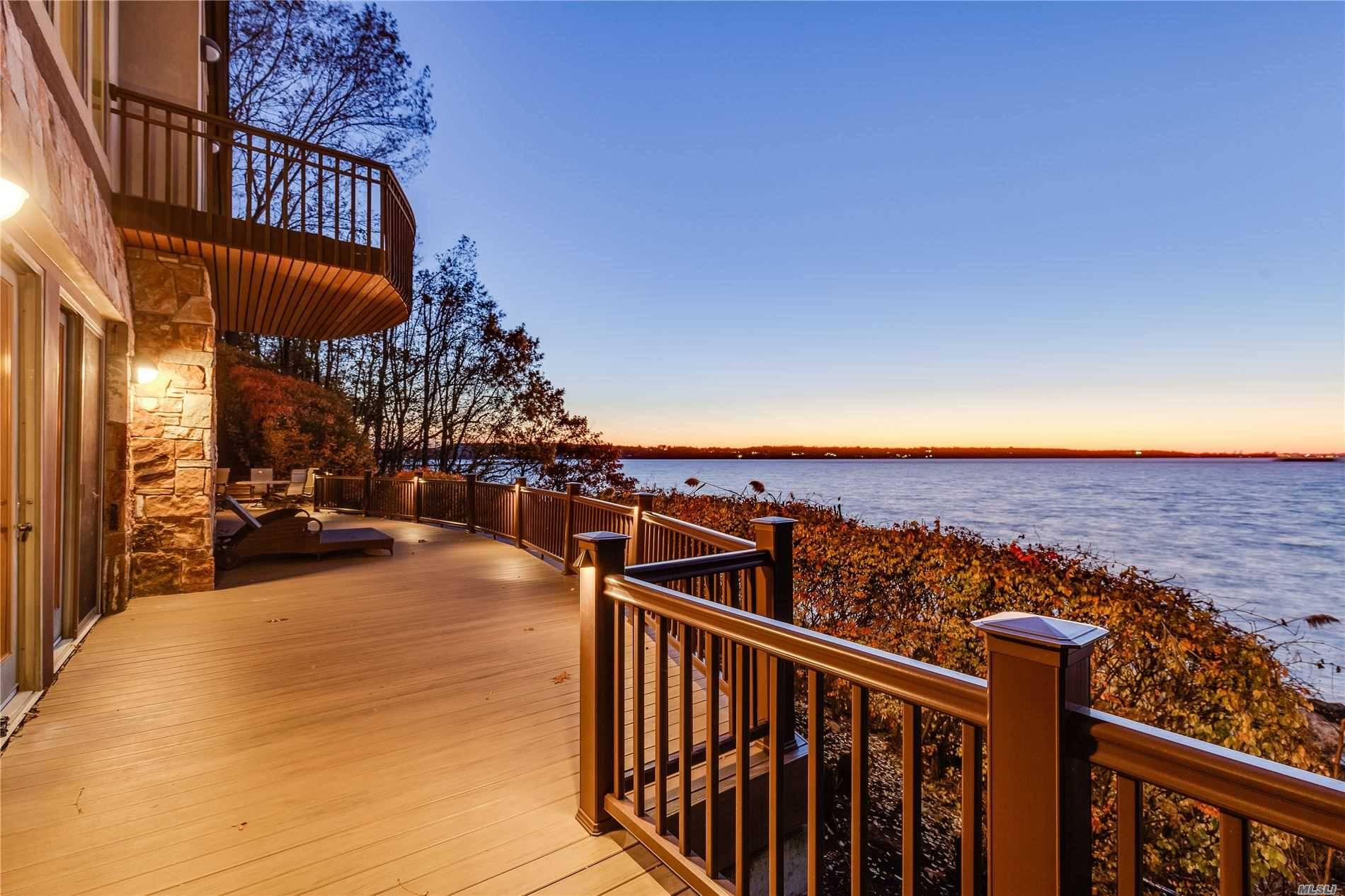 150' of Direct Waterfront on Long Island Sound w Panoramic Views amp ; Amazing Sunsets !