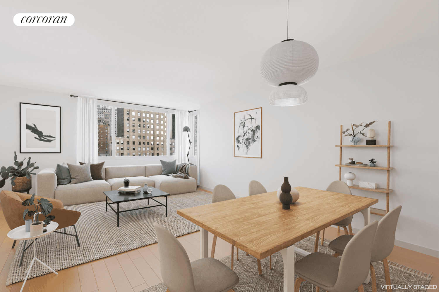 Champagne and Chocolate Served Virtually Staged This home must be bought Welcome to Apartment 8D, a large bright 2 bedroom 2 bath home in the Boutique building, Hudson View East.
