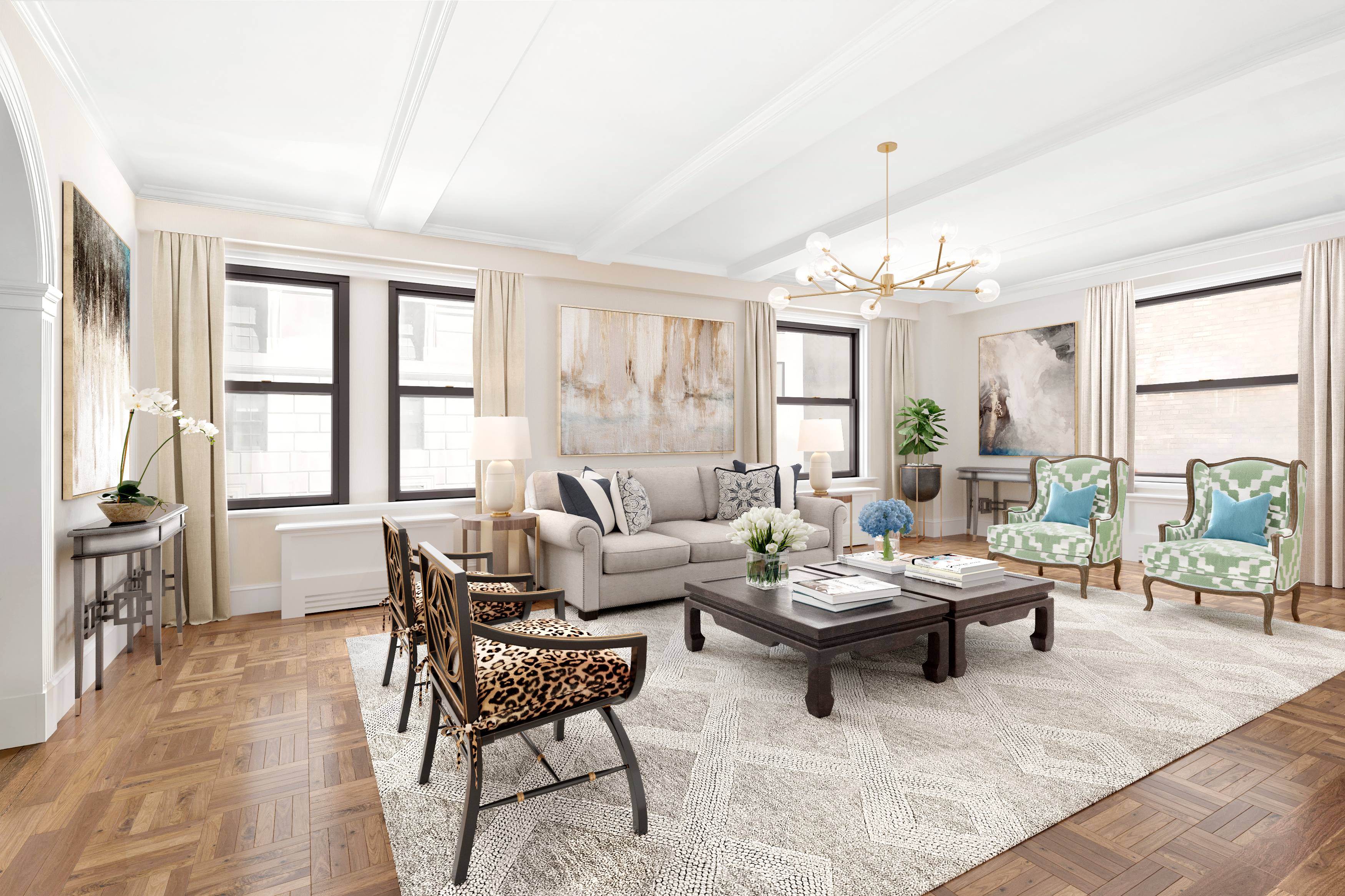 Ideally situated on Fifth Avenue s Museum Mile in one of Carnegie Hill s most desirable buildings, this sprawling 3600 square foot estate has been thoughtfully designed for both comfortable ...
