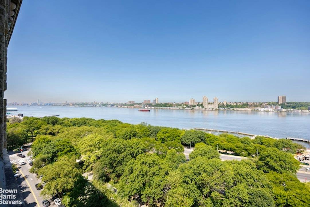 Available for the first time in over 30 years, this spectacular penthouse offers unparalleled Hudson River and Riverside Park views and wonderful outdoor space.