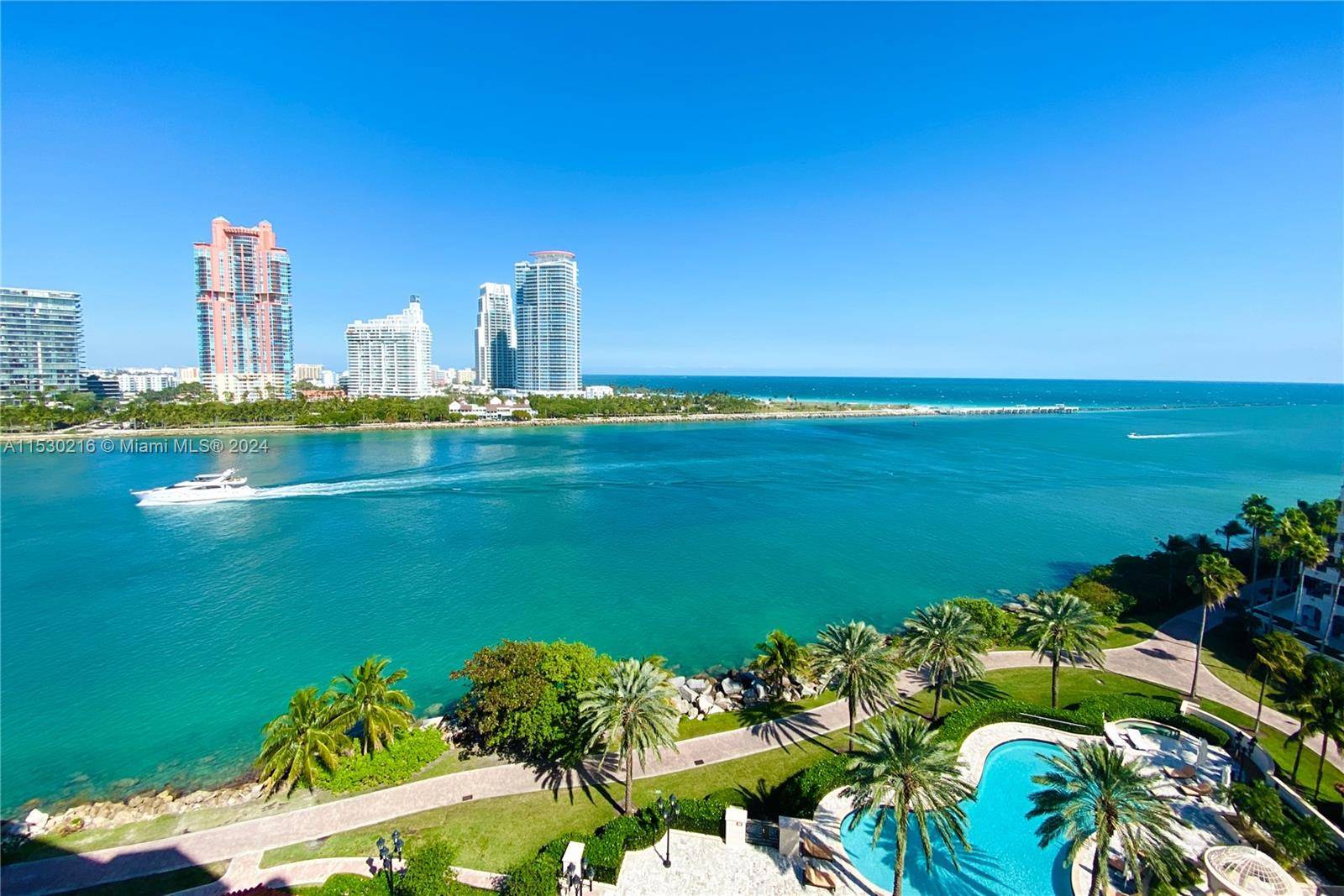 JAW DROPPING FISHER ISLAND PENTHOUSE CURATED BY ELITE INTERIOR DESIGNER LORRAINE LETENDRE WITH DIRECT VIEWS OF SOUTH BEACH, OCEAN, GOLF COURSE MIAMI SKYLINE IN THE FULL SERVICE BUILDING AT PALAZZO ...