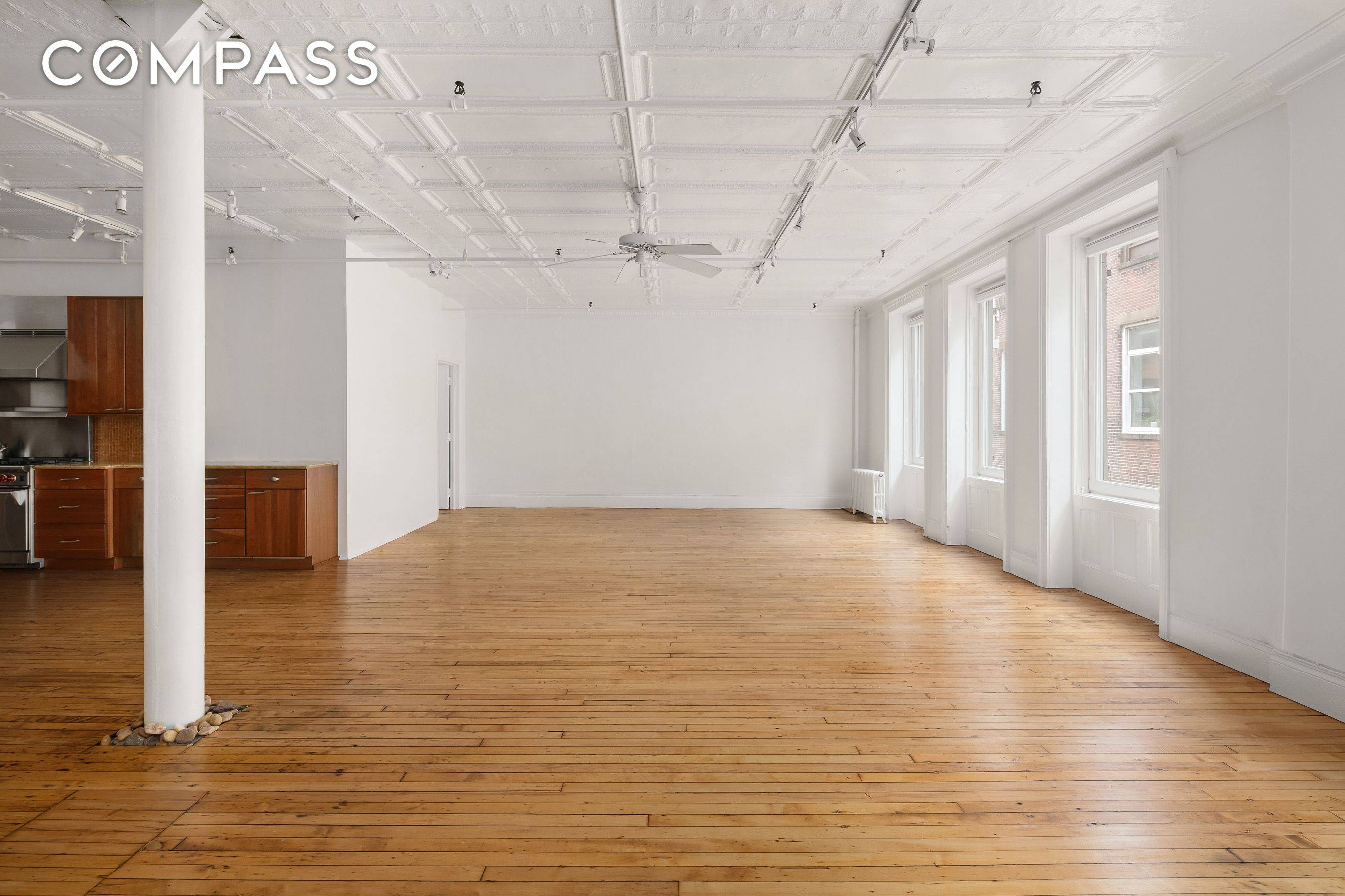Pin drop quiet on a prime stretch of Mercer Street, this classic 2, 000 square foot loft awaits a new owner to transform it into a designer showpiece.