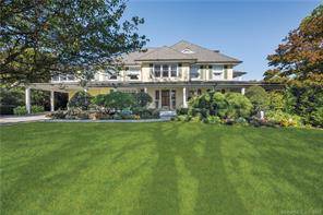 Gracious home in waterfront neighborhood, south of the village of Old Greenwich with private association beach.