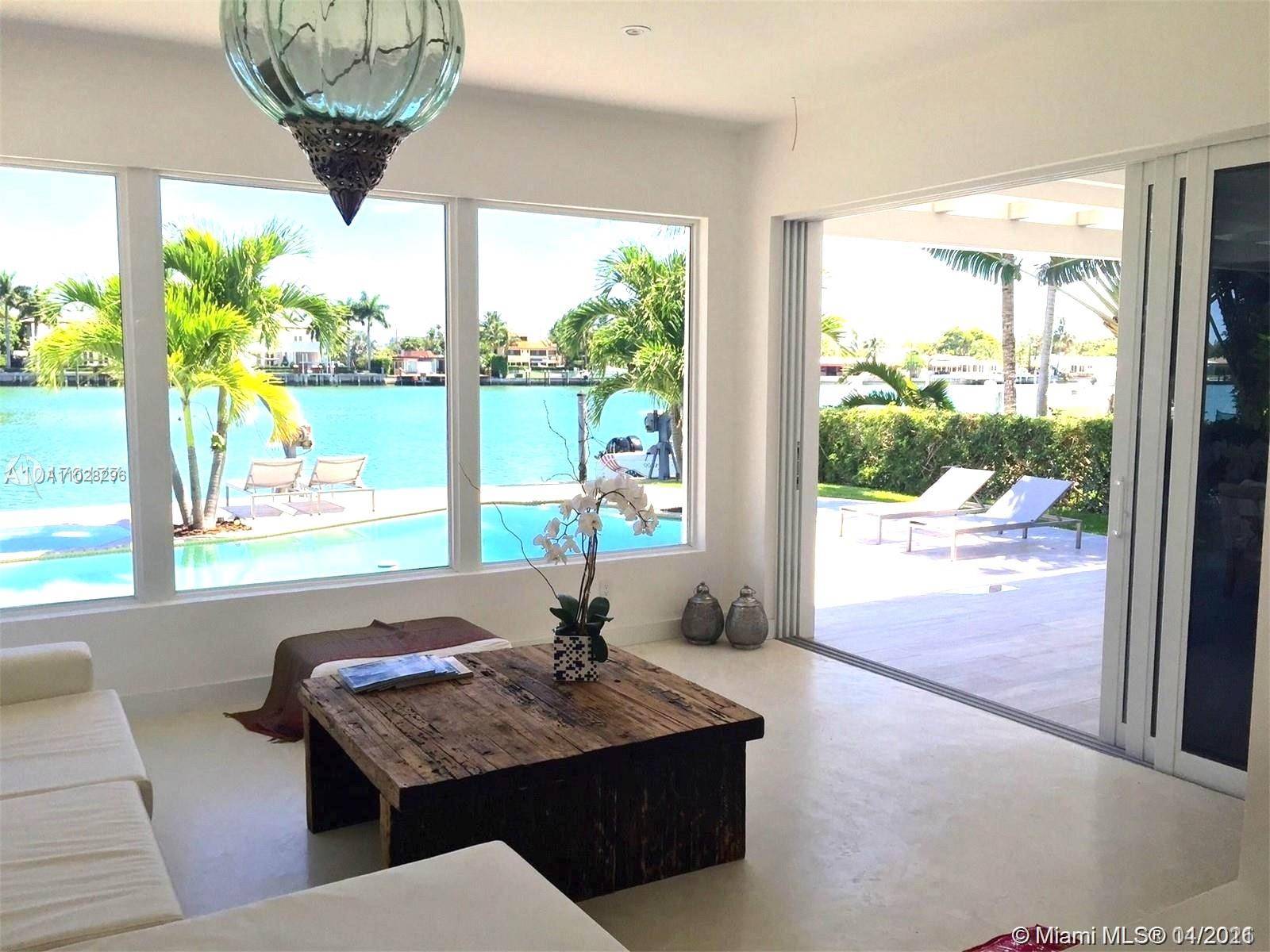 Tastefully renovated, turn key, fully furnished waterfront retreat in gated island of Normandy Shores.