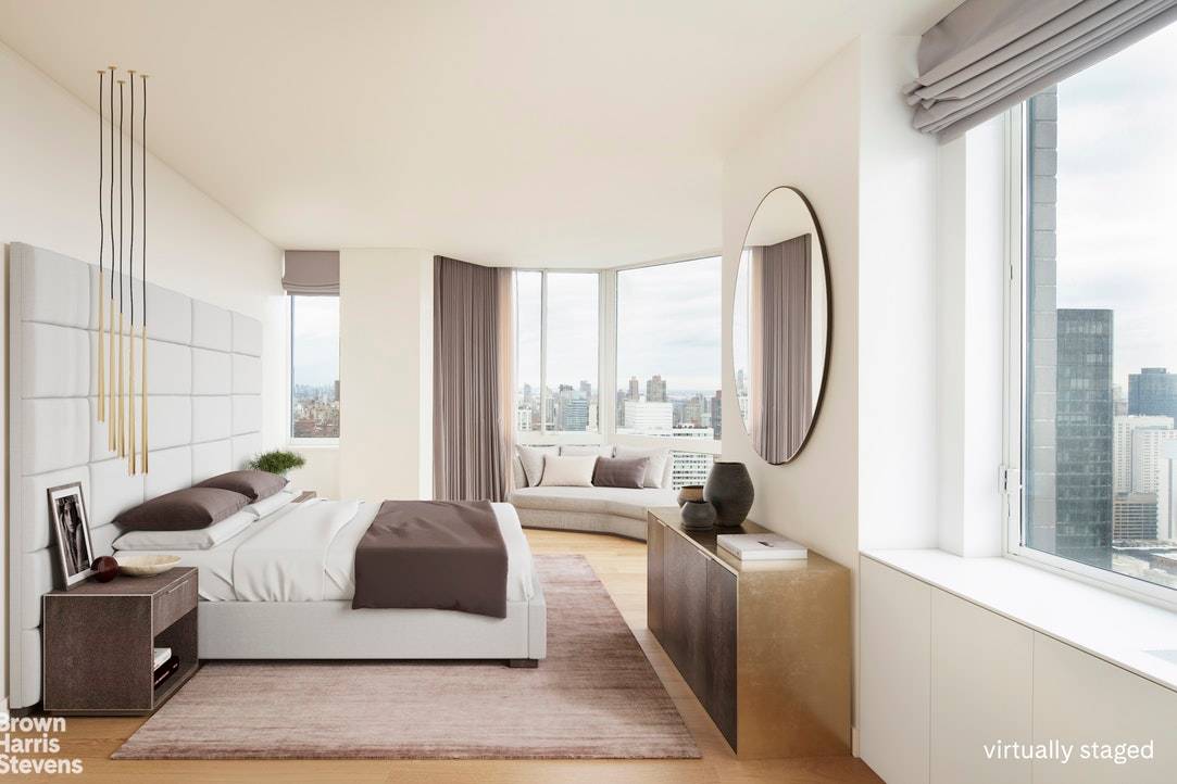 This full floor three bedroom, three and a half bath corner residence located on the 38th floor of The Bristol Plaza gives a whole new meaning to bright and airy.