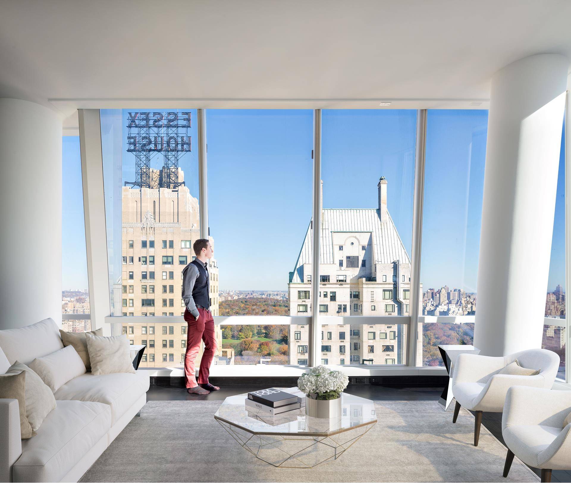 Designed by Pritzker Prize winning architect Christian de Portzamparc with interiors by renowned Danish architect Thomas Juul Hansen, One57 graces the center of the famed Manhattan skyline.