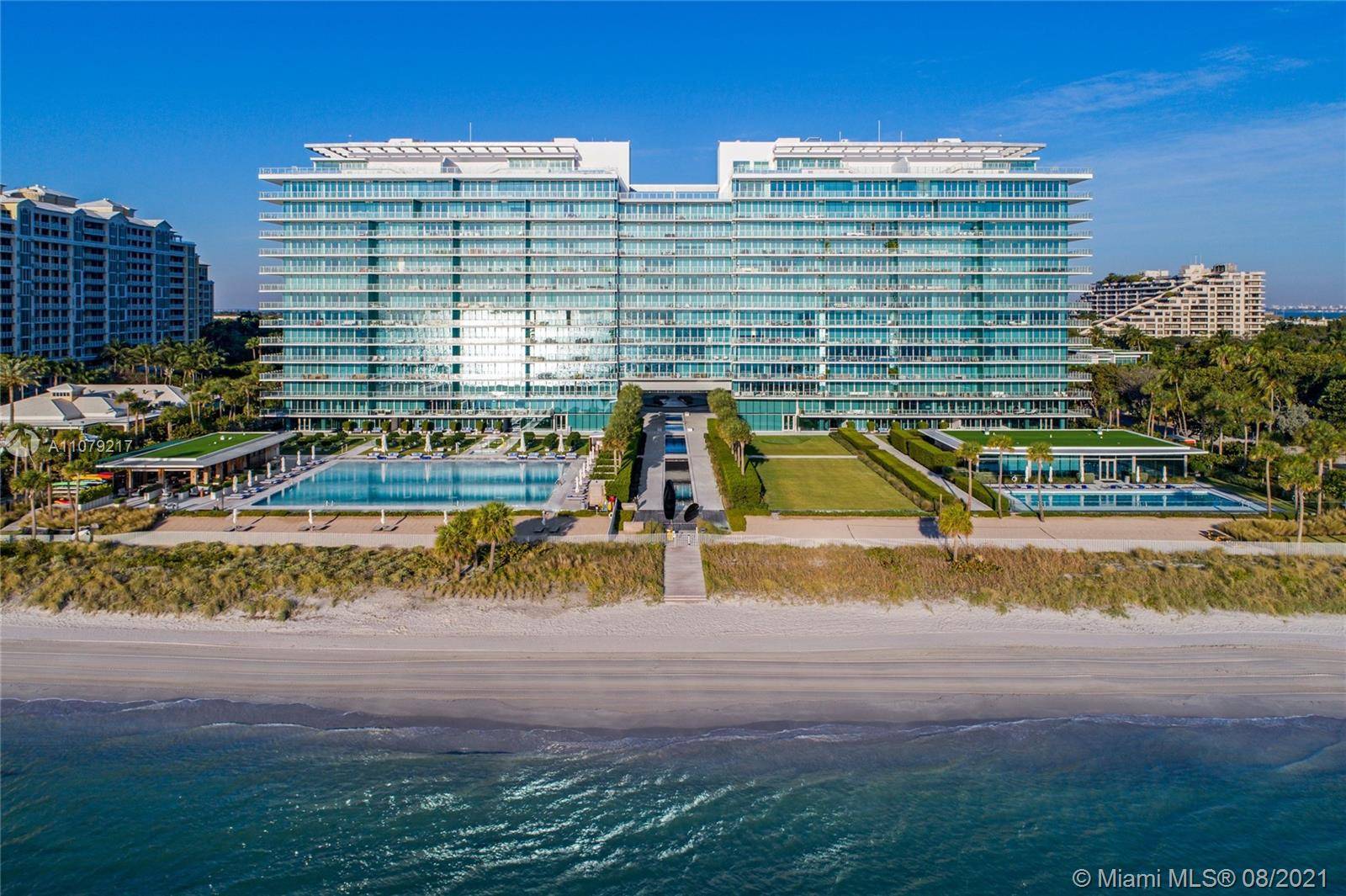 Beachfront, fully furnished and equipped, flow through apartment located at Oceana Key Biscayne.