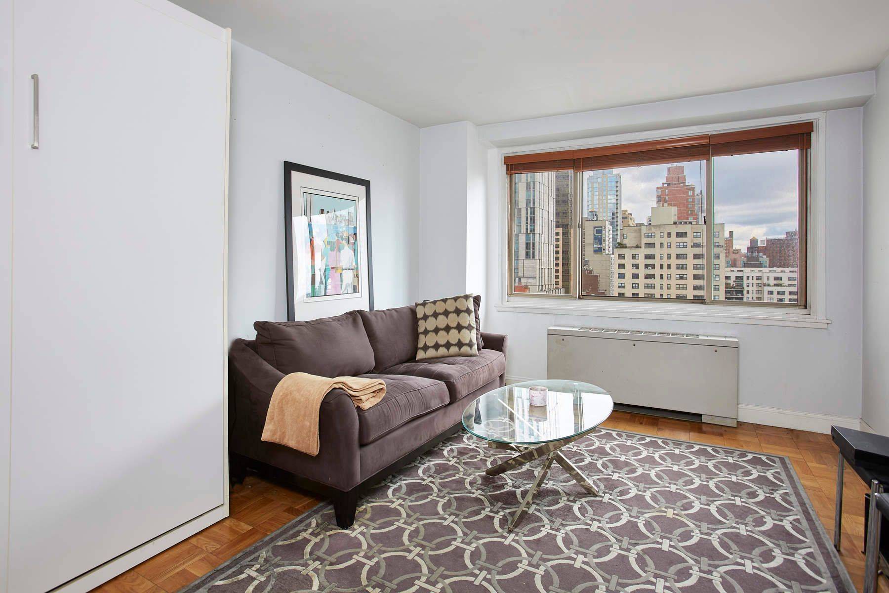 Prime Studio Residence or Pied a Terre a Block from 2nd Ave Subway This bright and cheerful studio features open city views, a recently renovated kitchen with stainless steel appliances, ...