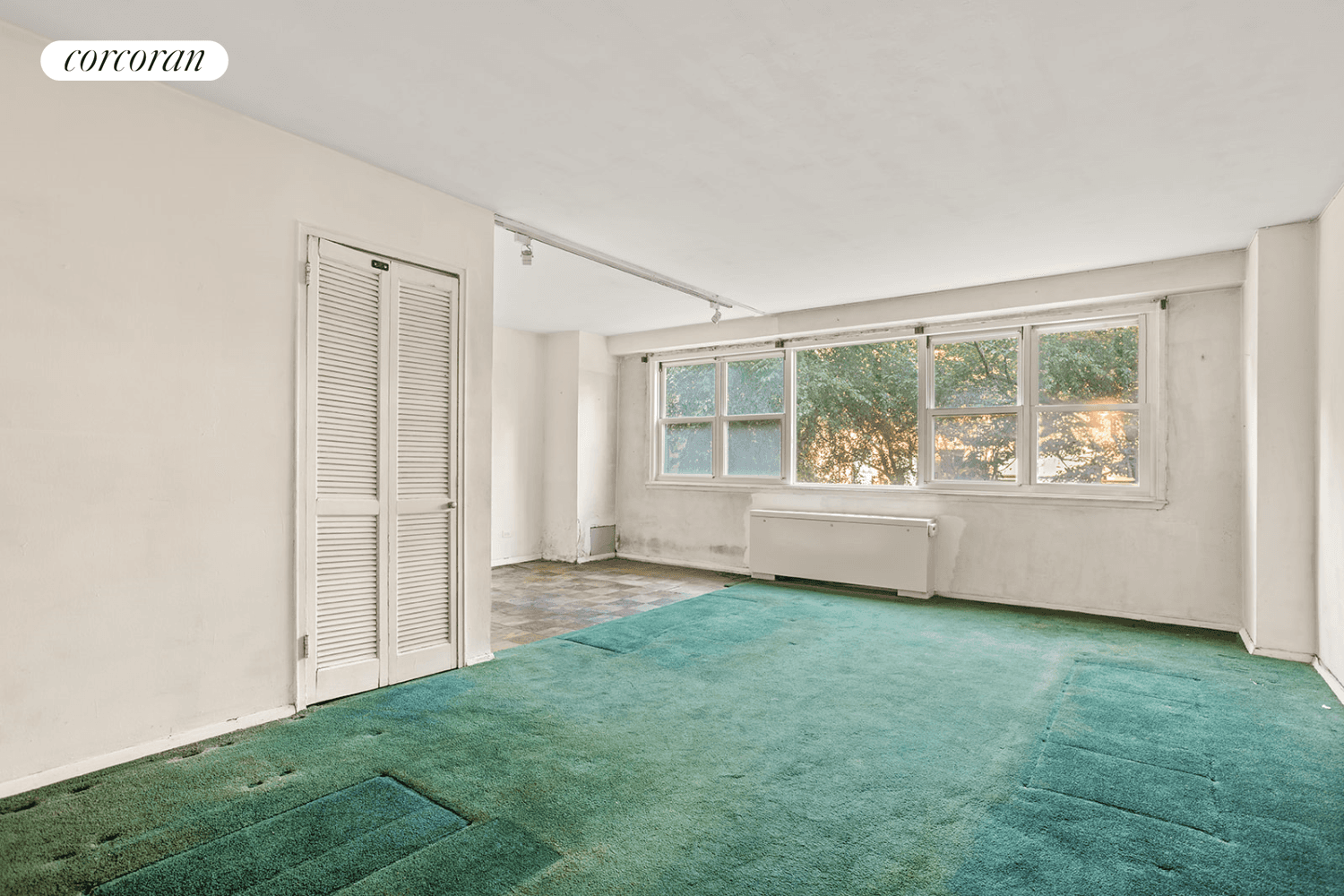 OPPORTUNITY AWAITS ! This generously sized alcove studio in vibrant Brooklyn Heights awaits your vision.