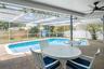 View of pool from family room