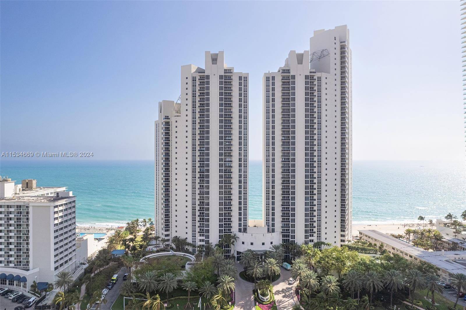 STUNNING FULLY FURNISHED UNIT featuring Private Elevator, grand entrance, modern kitchen, oversized master suite and amazing direct oceanfront views with floor to ceiling windows, laundry room, large guest bedrooms with ...