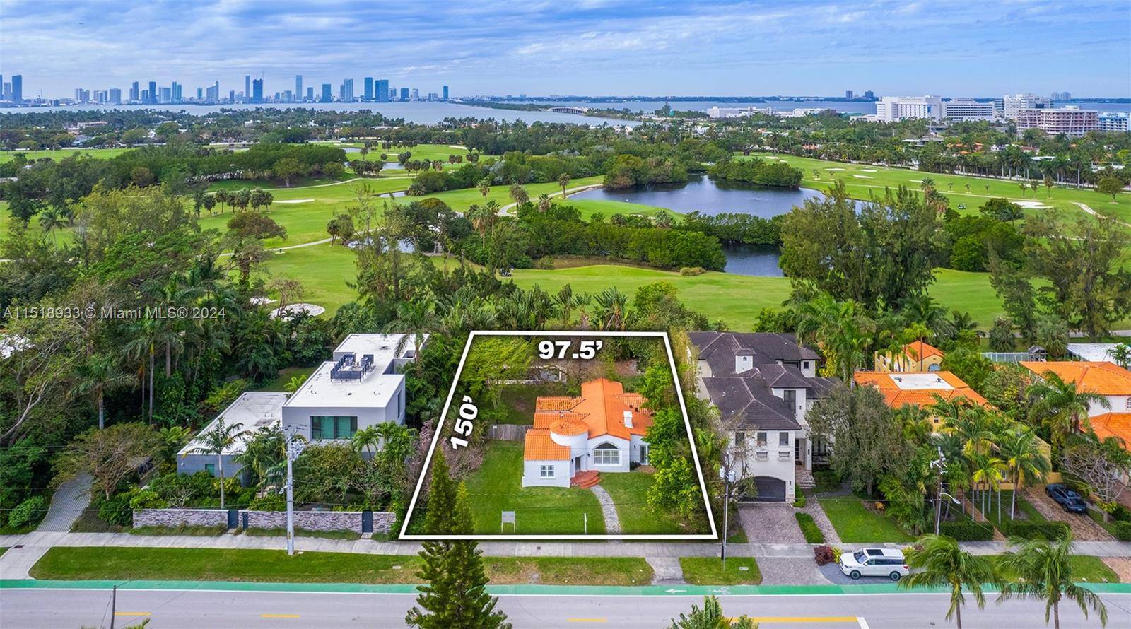 Imagine your dream home on this oversized 14, 625 SF lot situated directly on the Miami Beach Golf Course, where you can enjoy western exposure and sunset views over the ...