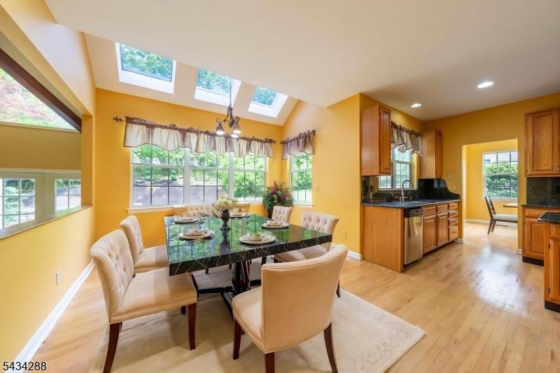 Breakfast area staged