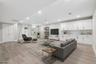 Virtual staged basement rec rm