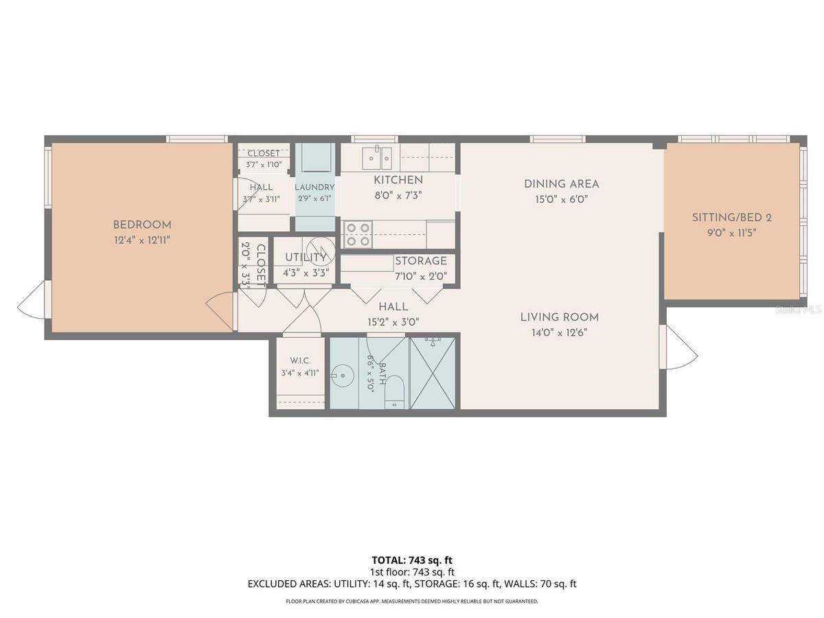 Floorplan with option for 2nd bedroom