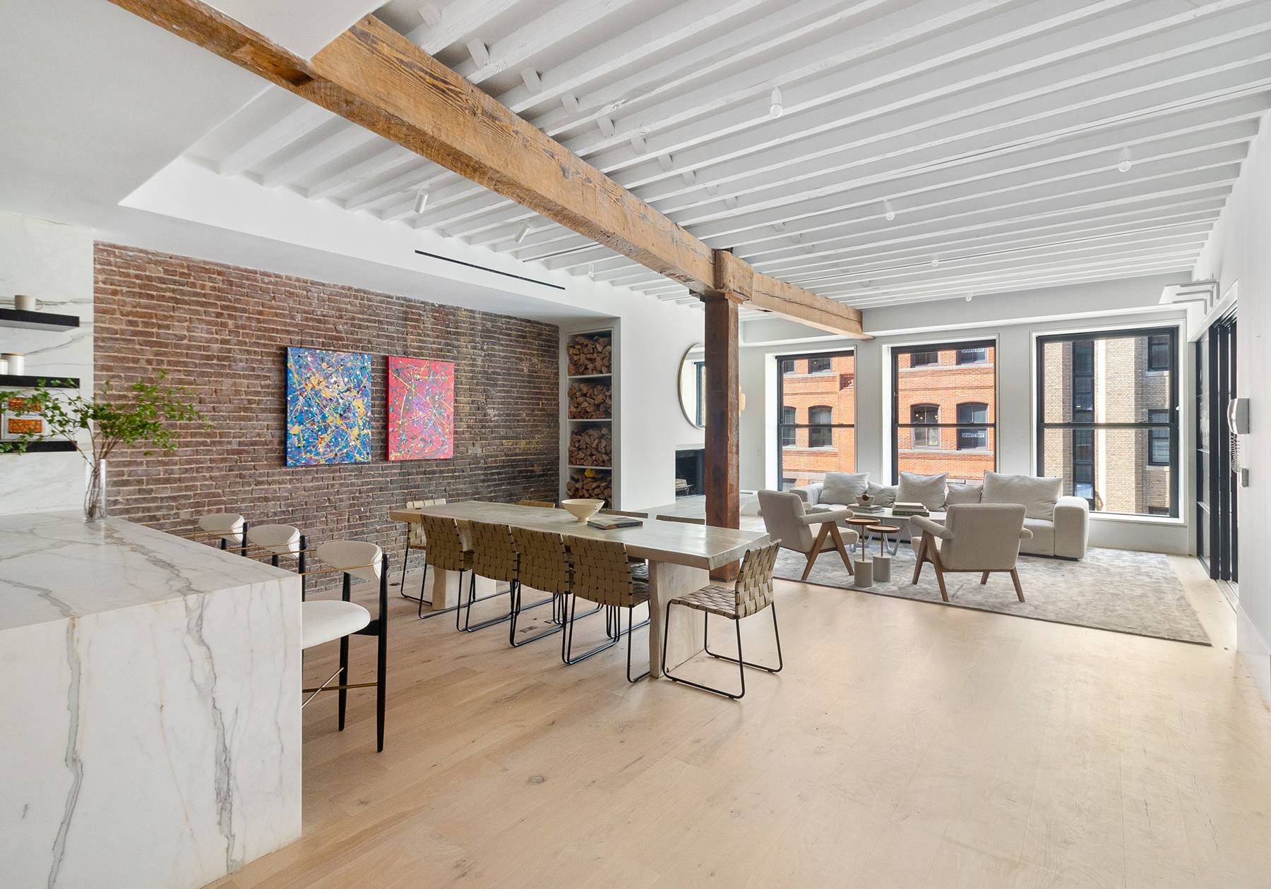 Nestled on a quiet cobblestone street in the coveted Tribeca Historic District, this full floor 4 bedroom, 3 bathroom gut renovated duplex loft spans 3, 100 square feet and juxtaposes ...