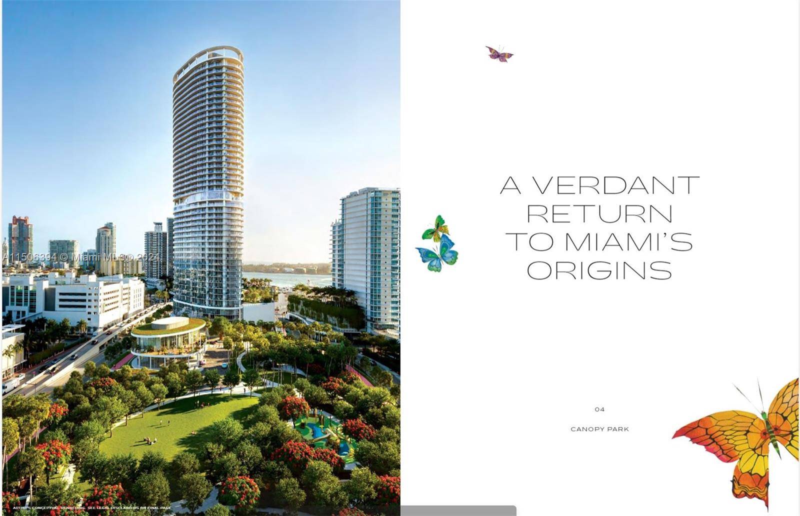 Spectacular 2beds 2. 5 baths floorplan at Five Park MIAMI Beach 1, 357 279sq ft of terrace.