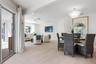 Open concept living and dining area
