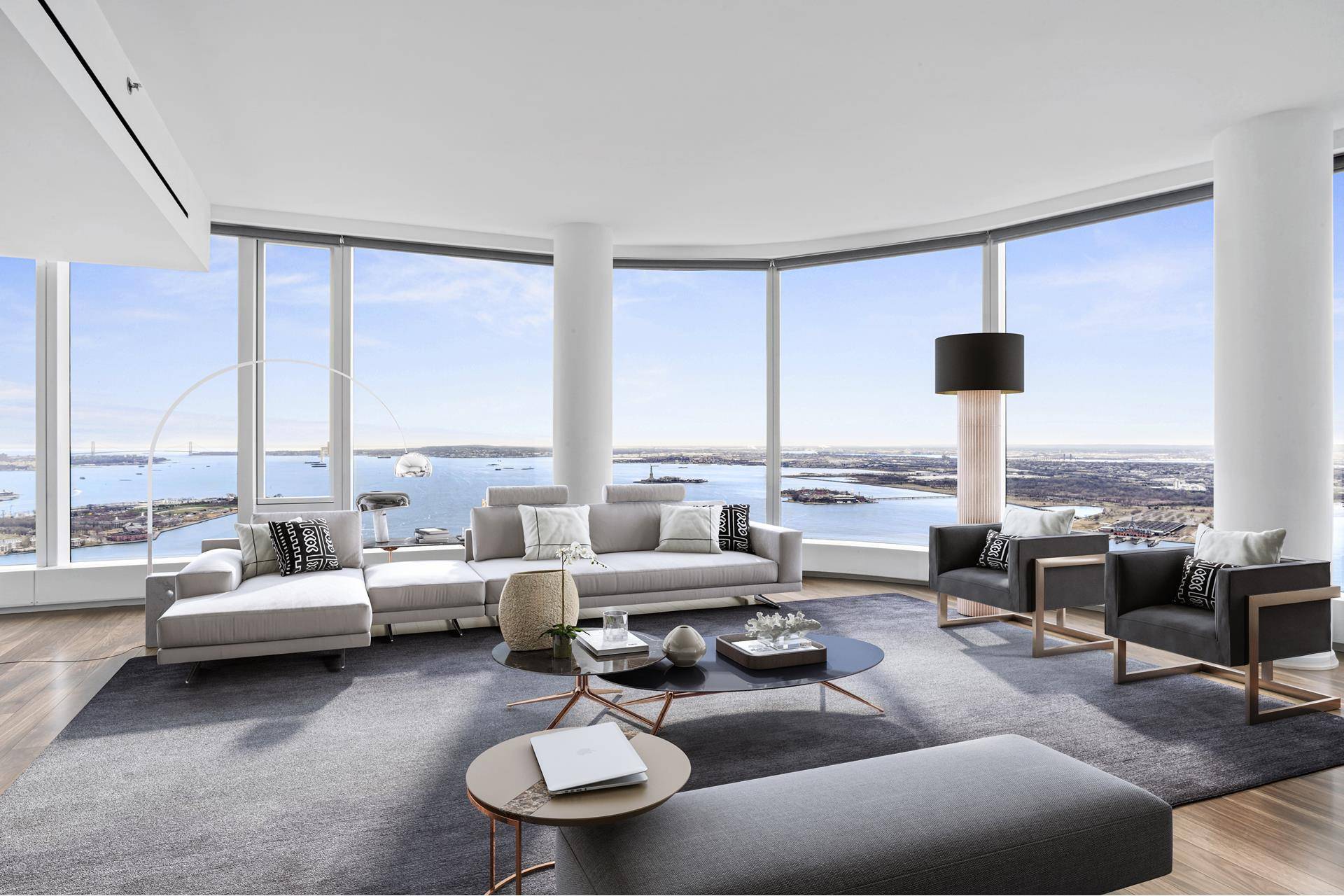 four bathroom penthouse. Located on the 58th floor, this unit offers floor to ceiling windows, that sets the scene with bright, natural light and spectacular North, West and South views.