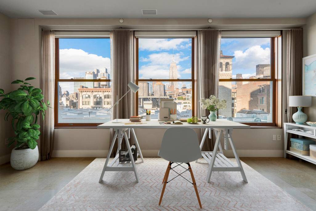 Welcome Home this incredible high floor Loft in a boutique building will satisfy your every desire for space, privacy, light, and finishes with magnificent exposures to NYC Landmarks Empire State ...