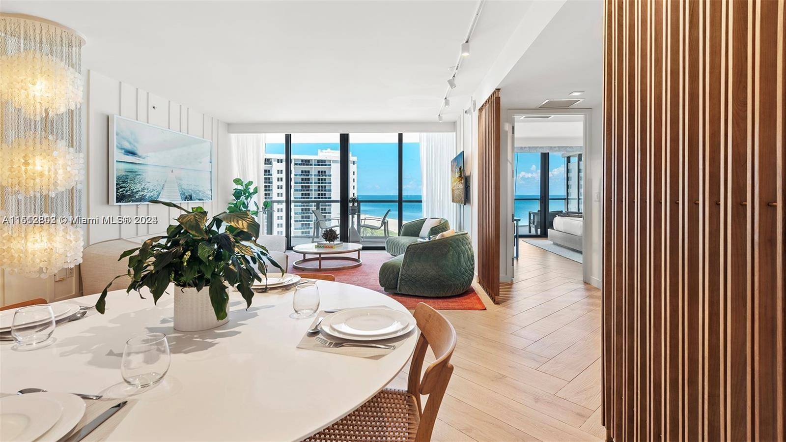Enjoy direct ocean views from your New updated 2 bed residence at the W Hotel featuring the new furniture package.