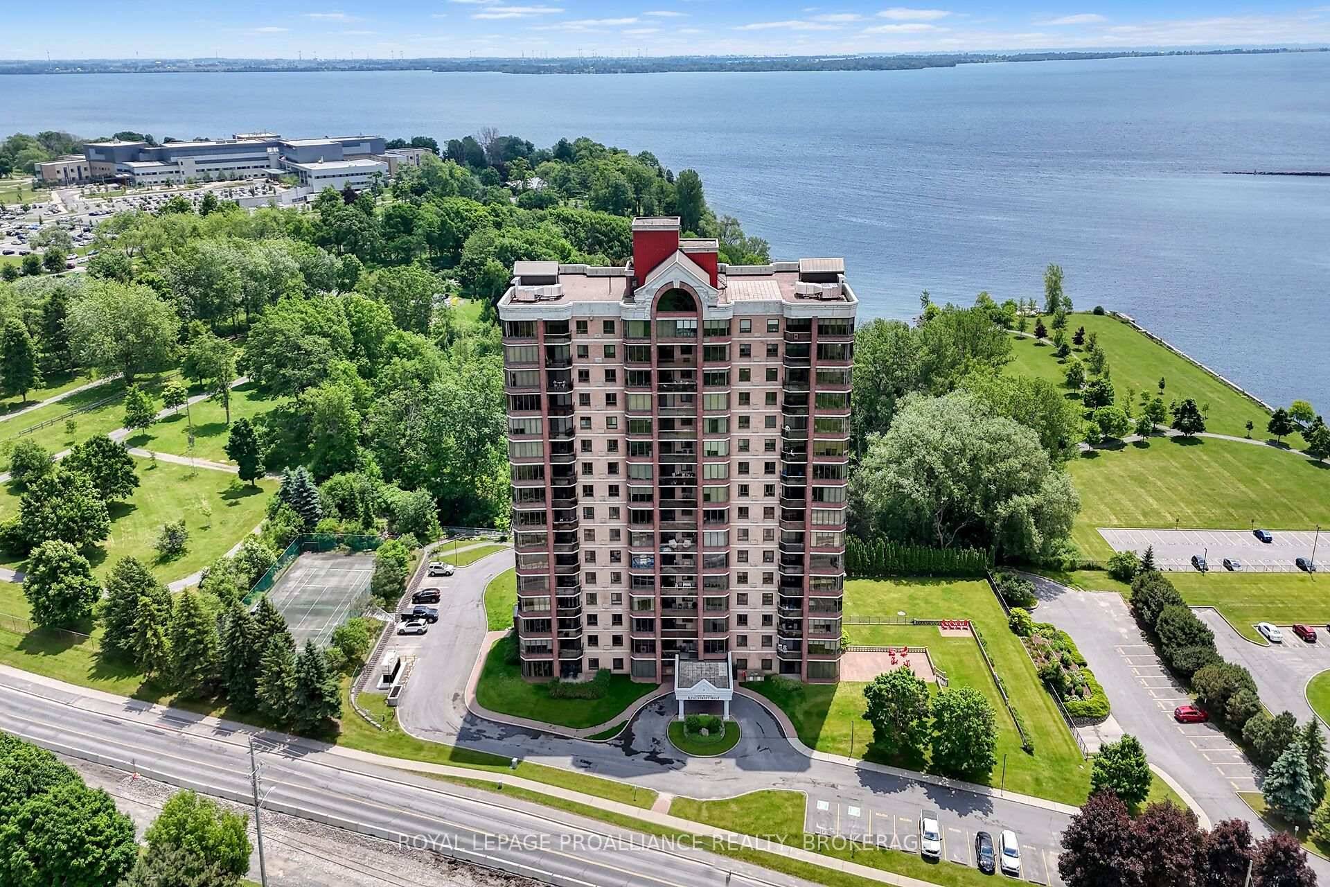 Welcome to 1201 1000 King Street West, a fabulous 12th floor corner unit offering expansive, unobstructed views of the Cataraqui Golf Course, Lake Ontario, and beyond.