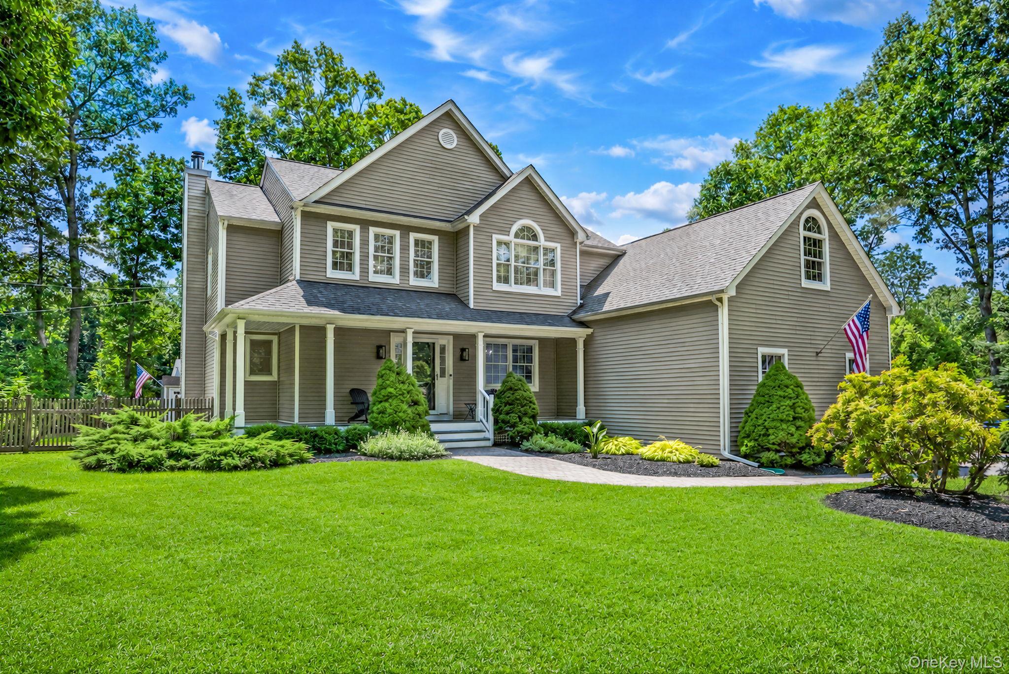 Colonial with covered front porch