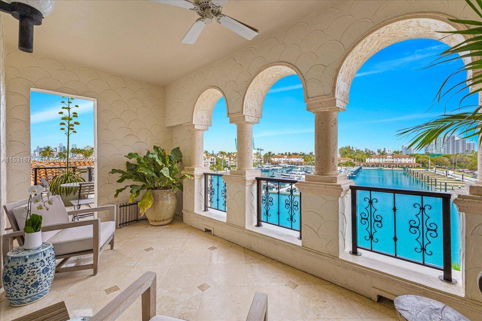 Step into this beautiful flow through Penthouse on Fisher Island.