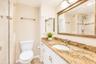 Updated bathroom with walk-in shower.