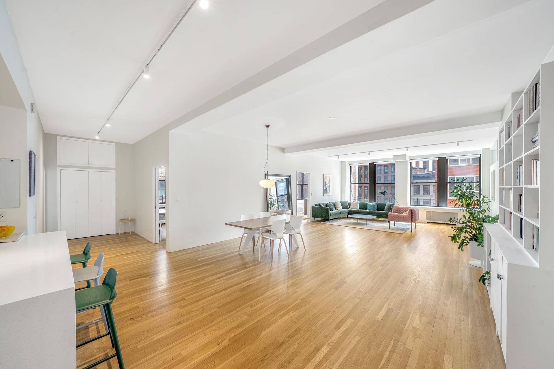 Apartment 6B is an exceptional live work corner loft graced with a profusion of natural light pouring through 17 large windows and a south facing living room that stretches a ...