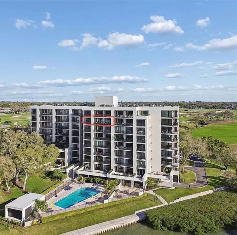 4 Belleview Blvd - Unit 701 is highlighted in red. Sit on your balcony and enjoy the Amazing Water Views!