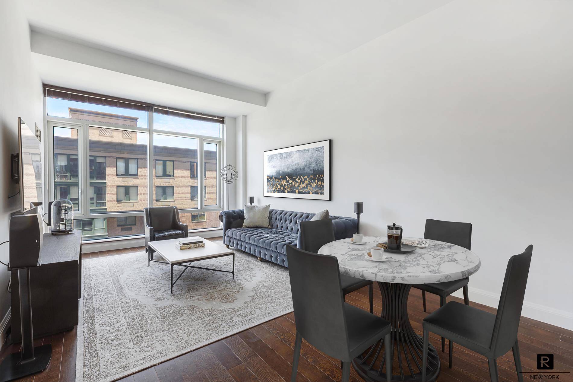 Welcome home to Residence 7G at the Visionaire, a LEED certified Platinum condominium in Battery Park South.