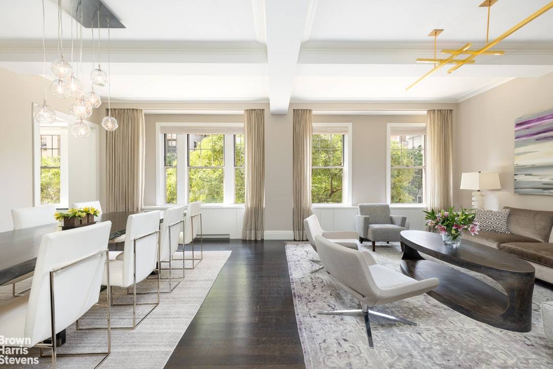 Located on the third floor of a 1917 Gross and Schwartz condominium, this nearly 3, 700 square foot home with soaring 10 foot ceilings has been masterfully combined and renovated ...